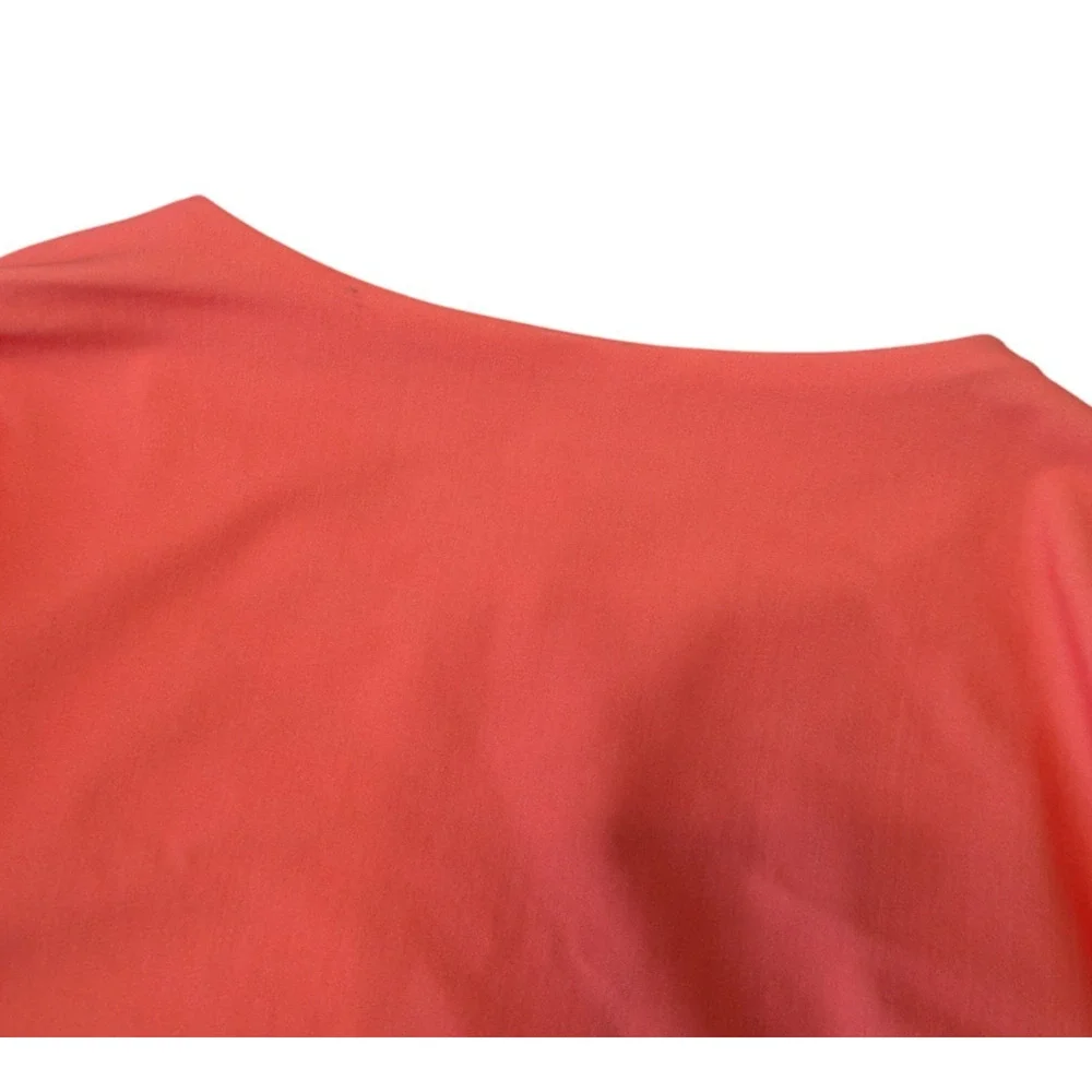 Maaji Cali Sunset Ada Long Sleeve Bikini Top Size Small Reversible Coral Orange - Picture 9 of 10